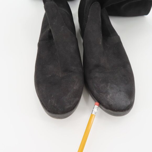 Sam Edelman Womens 8.5 M Paloma Over Knee High Black Drawstring Boots Fabric - Picture 5 of 12